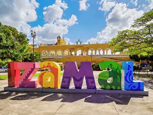Arcade Prints: Izamal Letters at the Itzamna Park and Convent of San Antonio de Padua