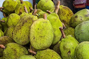 Images Dated 5th August 2020: Jack Fruit at Mueang Mai Market, Chiang Mai, Northern Thailand, Thailand