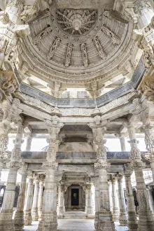 Jain Temple Prints: Jain temple at Ranakpur, Rajasthan, India