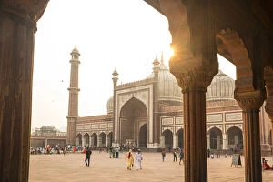 India Collection: Jama Masjid Mosque (Indias largest Mosque), Old Delhi, Delhi, India