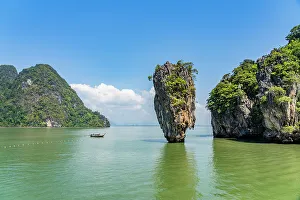 James Bond island also known as Khao Phing Kan, Phang Nga Bay, Ao Phang Nga National Park, Phuket, Thailand