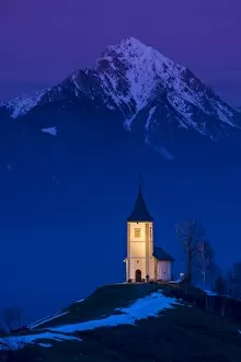 Belfry Gallery: Jamnik, Slovenia, Europe. St. Primus and Felician church near Lake Bled