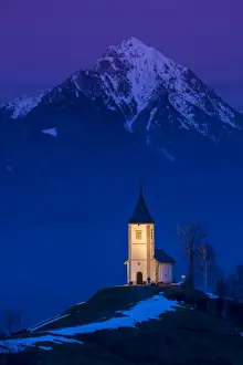 Catholicism Prints: Jamnik, Slovenia, Europe. St. Primus and Felician church near Lake Bled