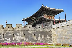 City Walls Prints: Jangamun Gate of Hwaseong Fortress (UNESCO World Heritage Site)