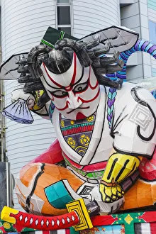 Images Dated 5th January 2017: Japan, Honshu, Tokyo, Asakusa, Nebuta Festival, Float with Giant Kabuki Actor