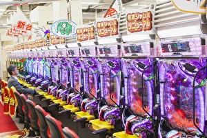 Japan, Honshu, Tokyo, Ginza, Pachinko Parlour