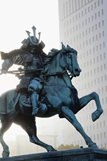 Images Dated 20th February 2019: Japan, Honshu, Tokyo, Hibiya, Imperial Palace Outer Garden, Statue of The 14th century