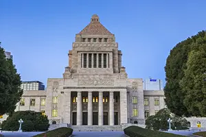 Parliament Building Prints: Japan, Honshu, Tokyo, Japanese National Diet Building
