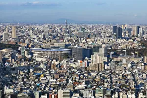 Japan, Honshu, Tokyo, Shibuya, View from Shibuya Scramble Square Building Rooftop Viewing