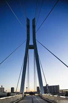 Images Dated 20th February 2019: Japan, Honshu, Tokyo, Toyosu, Shinonome, Tatsuma Sakurabashi Bridge