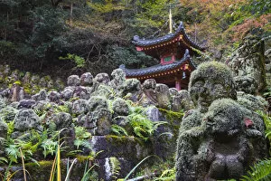 Images Dated 5th January 2016: Japan, Kyoto, Arashiyama, Otagi Nenbutsu-ji Temple, Rakan (disciples of Shaka, the