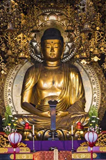 Japan, Kyoto, Higashiyama district, Chion-In Temple, Amidado hall, Image of Amitabha