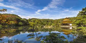 Japan, Kyoto, Kinkaku-ji, -The Golden Pavilion officially named Rokuon-ji