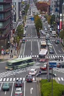 Honshu Island Gallery: Japan, Kyoto, Street opposite Kyoto railway station