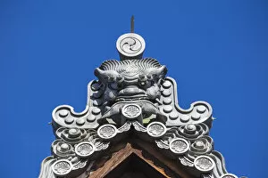 Honshu Island Gallery: Japan, Kyoto, Temple roof tops at the entrance to Kinkaku-ji, -The Golden Pavilion