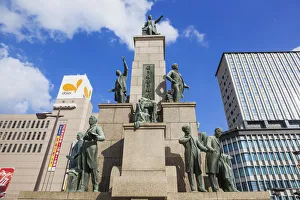 Images Dated 10th January 2013: Japan, Kyushu, Kagoshima, Kagoshima City, Memorial Statue to The Nineteen Satsuma
