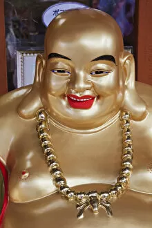 Japan, Tokyo, Asakusa, Laughing Buddha Statue