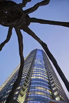 Office Building Prints: Japan, Tokyo, Roppongi, Mori Tower and Maman Spider Sculpture