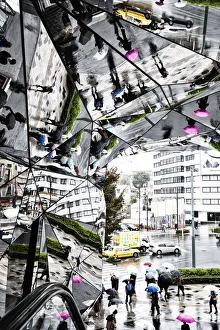 Rainy Prints: Japan, Tokyo, Shopping Center in the Omotesando district