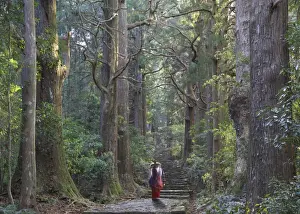 Traditional Attire Prints: Japan, Wakayama Prefecture, Kumano Kodo Pilgrimage Trail (UNESCO Site), Japanese