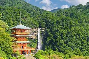 Falls Prints: Japan, Wakayama Prefecture, Kumano Kodo Pilgrimage Trail (UNESCO Site)