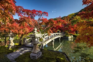 Images Dated 4th March 2020: Japanese Garden Bridge, Kyoto, Japan