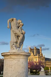 Le Louvre Prints: Jardin du Tuileries and Musee du Louvre, Paris, France
