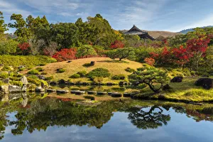 Jardin Isuien in Autumn, Nara, Kansai, Japan