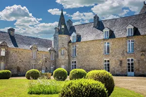Manor House Prints: Jardins du Manoir du Colombier, Henon, Cotes-d'Armor, Brittany, France