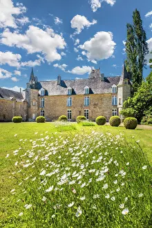 Flower Meadow Prints: Jardins du Manoir du Colombier, Henon, Cotes-d'Armor, Brittany, France