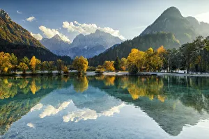 Waters Edge Prints: Jasna Lake in Autumn, Julian Alps, Triglav National Park, Slovenia