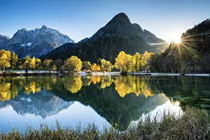 Jasna Lake in Autumn, near Kranjska Gora, Slovenia, Europe
