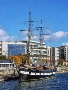 Wharf Prints: The Jeanie Johnston Coffin Ship, Dublin, Ireland