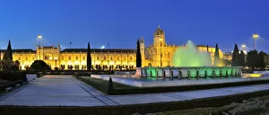 Images Dated 8th March 2012: Jeronimos monastery, a Unesco World Heritage Site, at twilight. Lisbon, Portugal