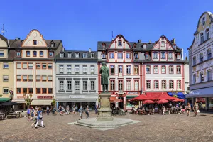 Jesuitenplatz with Johannes-MAoller memorial, Koblenz, Rhineland-Palatinate, Germany