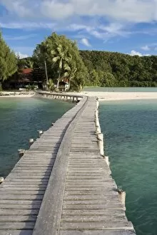 Images Dated 31st January 2007: Jetty, Carp Island Resort, Palau, Micronesia