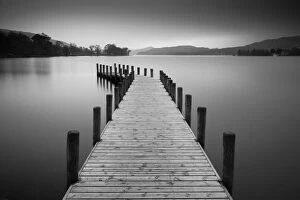 Images Dated 9th November 2011: Jetty on Coniston Water, Lake District National Park, Cumbria, England