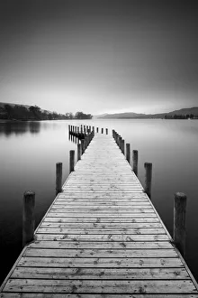 Jetty on Coniston Water, Lake District National Park, Cumbria, England