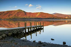 Jetty on Derwent Water, Lake District National Park, Cumbria, England