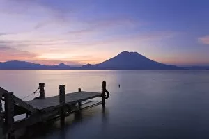 Lake Atitlan Gallery: Jetty, Lake Atitlan and Volcano San Pedro
