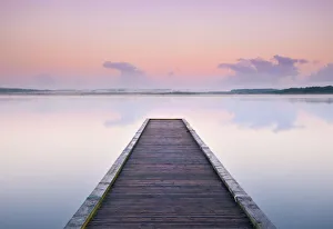 Images Dated 10th August 2011: Jetty on the lake Azur, Les Landes, Franc