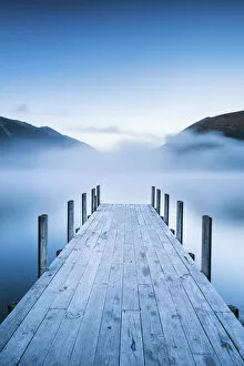 Images Dated 13th April 2016: Jetty in Mist, Lake Rotoiti, New Zealand