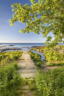 Jetty at Svaneke on Bornholm, Bornholm, Denmark
