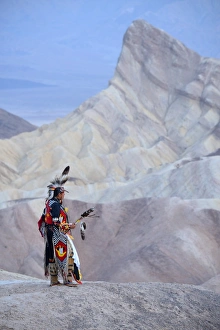 Jim Jellowhawk at Zabriskie Point, Death Valley National Park, California, USA MR