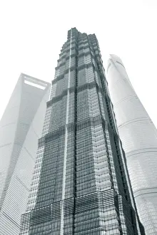 Jin Mao Tower, Shanghai Tower and Shanghai World Finance Center, Lujiazui, Pudong