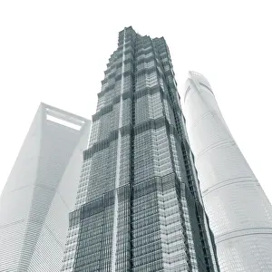 Jin Mao Tower, Shanghai Tower and Shanghai World Finance Center, Lujiazui, Pudong
