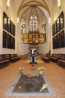 Leipzig Prints: Johann Sebastian Bachs final resting place inside Thomaskirche. Leipzig, Germany