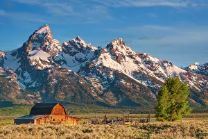 Wyoming Prints: John Moulton barn, Mormon Row, Grand Teton National Park, Wyoming, USA