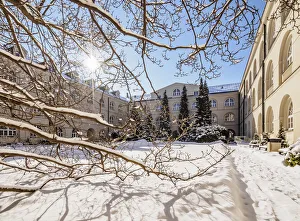The John Paul II Catholic University Courtyard, winter, Lublin, Lublin Voivodeship