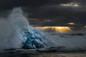 Dark Prints: Jokulsarlon beach, Southern Iceland